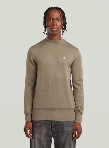 Core Knitted Mock Sweater